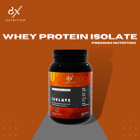 8X Nutrition Whey Protein Isolate (2.2 LBS) - BELGIUM CHOCOLATE MOUSSE
