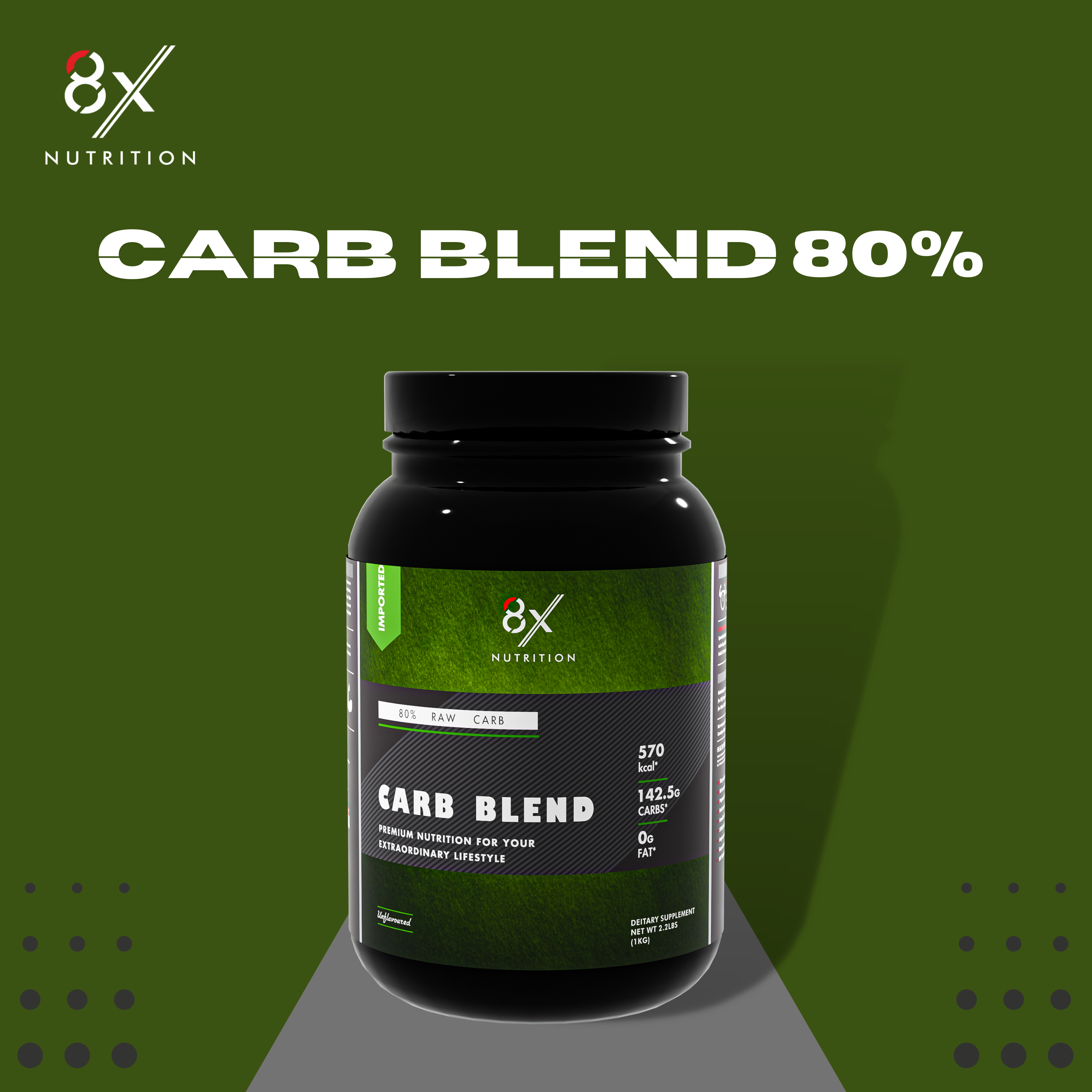 8X Nutrition Carb Blend (2.2 LBS)