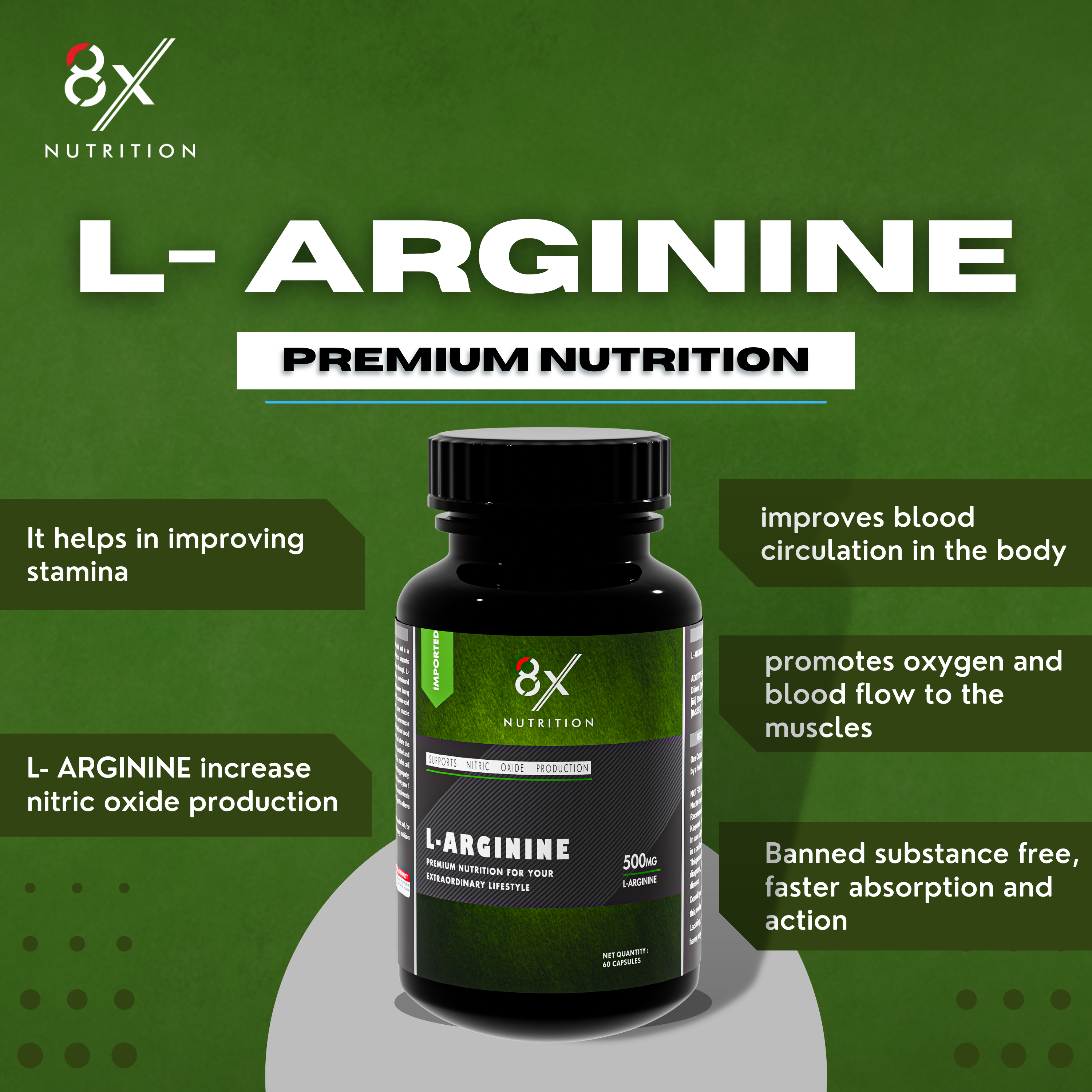 8X Nutrition L-Arginine