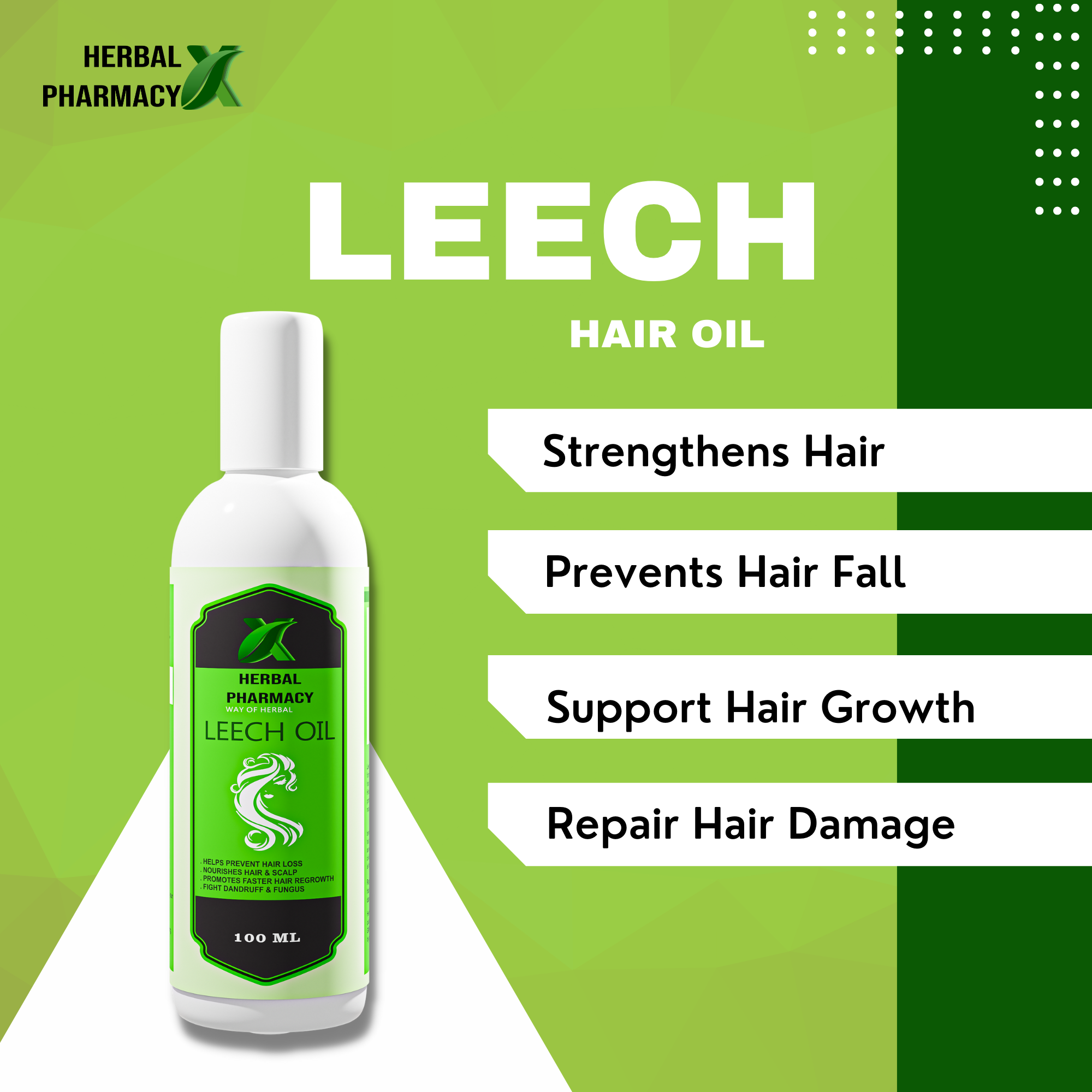 Herbal Pharmacy LEECH Hair Oil (Hair Repair & Nourishment ) (100 ml)