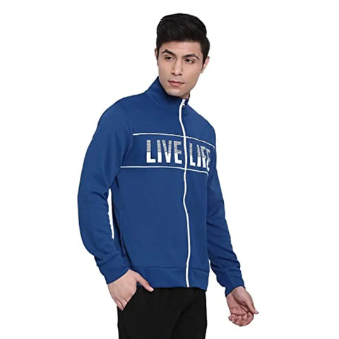 PERFKT-U Men Light Weight Sports Zipper Jacket (Royal Blue)
