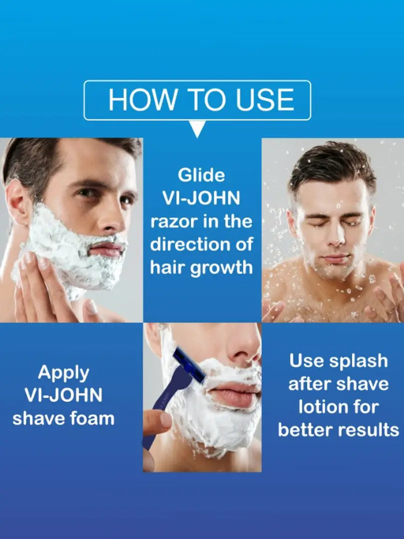 VI-JOHN Shave Foam 250 gm (Pack of 2) + Hair Gel (3 Items in the set)