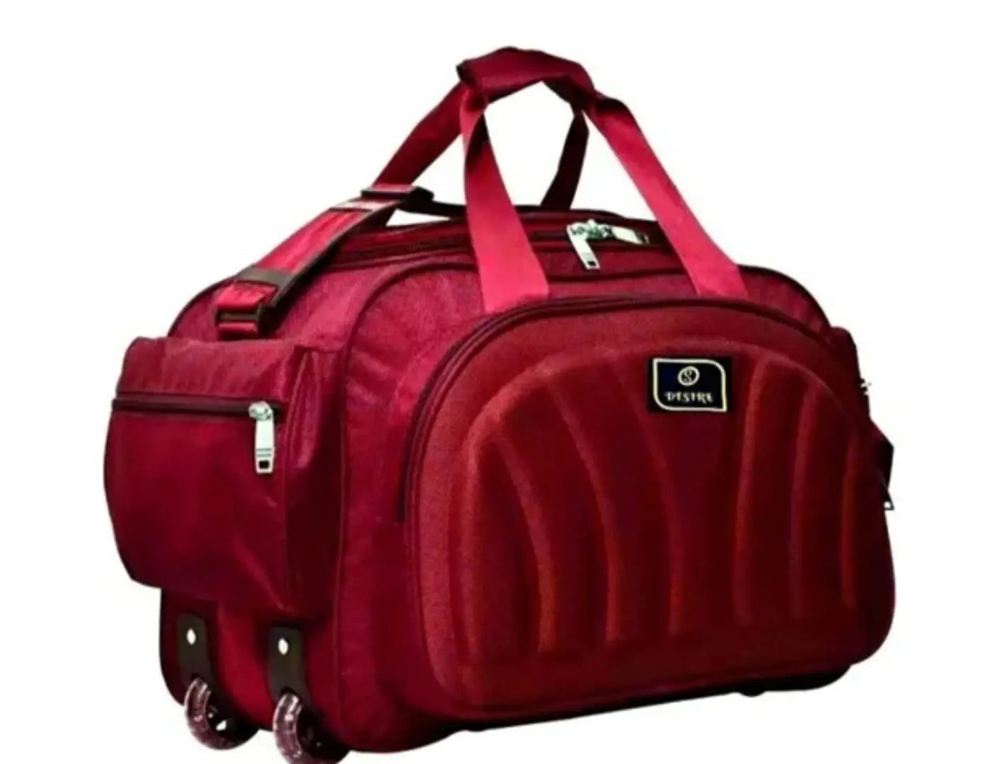 55 L Strolley Duffel Bag - TRAVEL TROLLEY LUGGAGE BAG - Multicolor - Regular Capacity