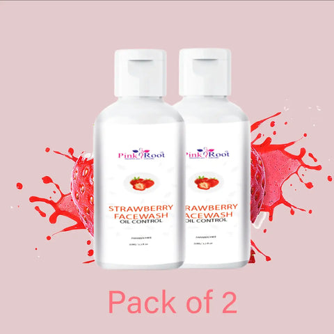 Strawberry Facewash 50ml, Pack of 2,  for Men and Women