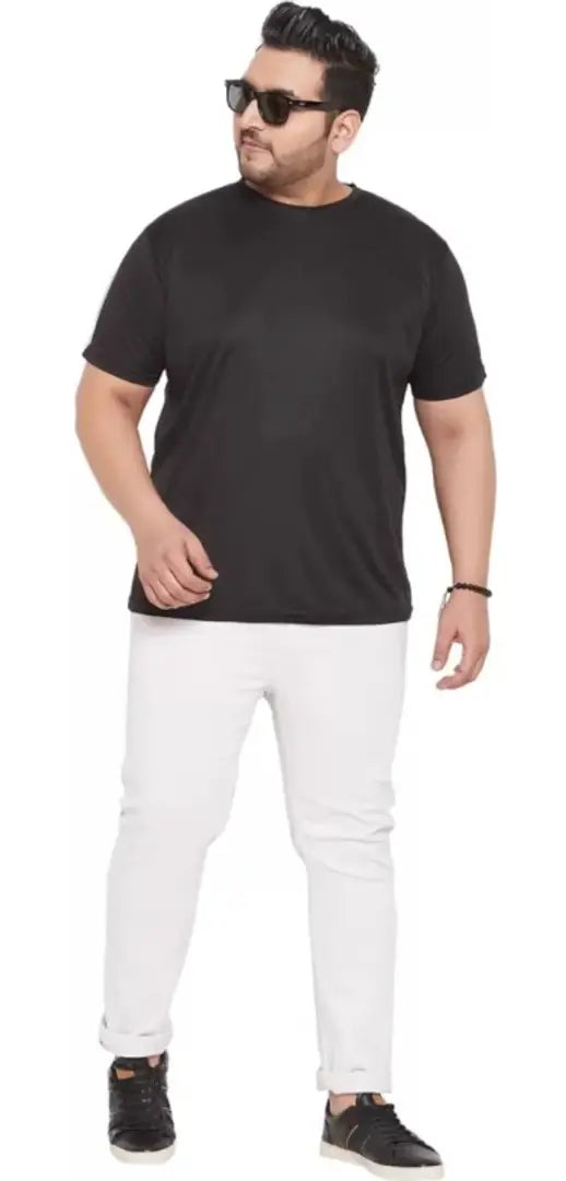 Men Plus Size Round Neck T-shirt