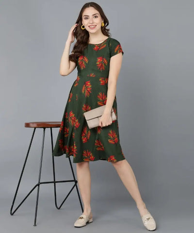 Womens Western Wear Fit and Flare Skater Dresses