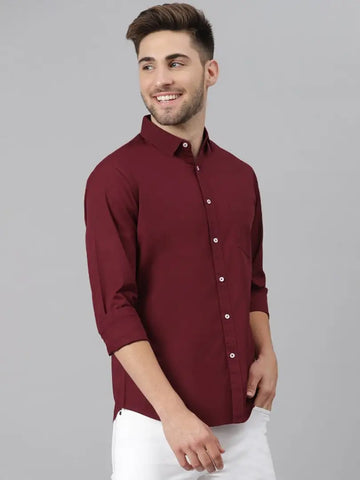 Formal Plain cotton shirts with pocket