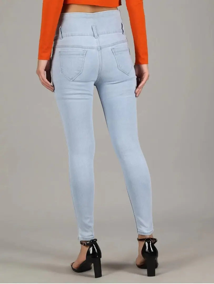 Fancy Solid Jeans For Women