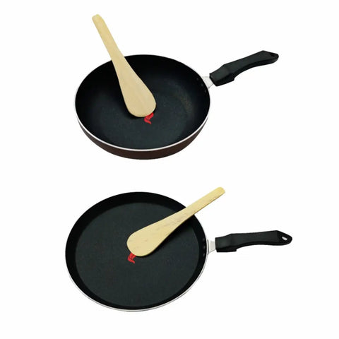 SMART FLAME 2-Piece Non Stick Cookware Set - Non Stick Aluminum Fry Pan  Big Non Stick Aluminum Dosa Tawa