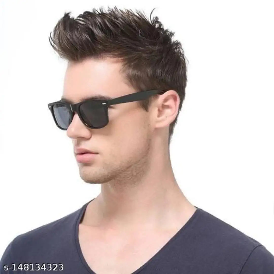 Stylish Unisex UV Protected Black Sunglasses Pack 1
