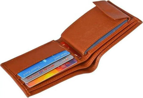 Classic New Stylish Trending card clip album wallet Tan Color