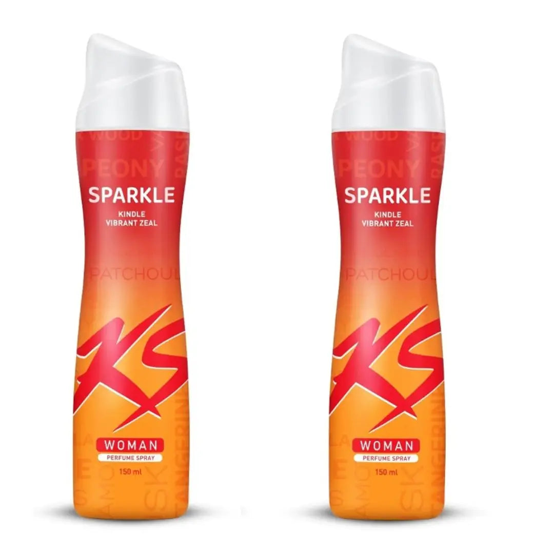 KS Woman Sparkle Perfume Spray - For Women (150 ml, Pack of 2)