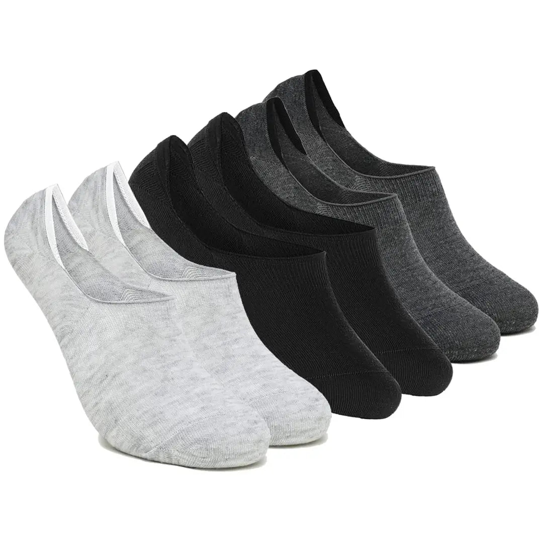 Anti-Slip Unisex Cotton No show Loafer Socks - pack of 3