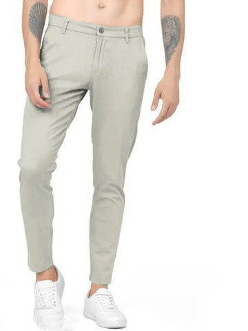 Cotton Spandex Mens Stretchable Premium Casual Trouser Form Men