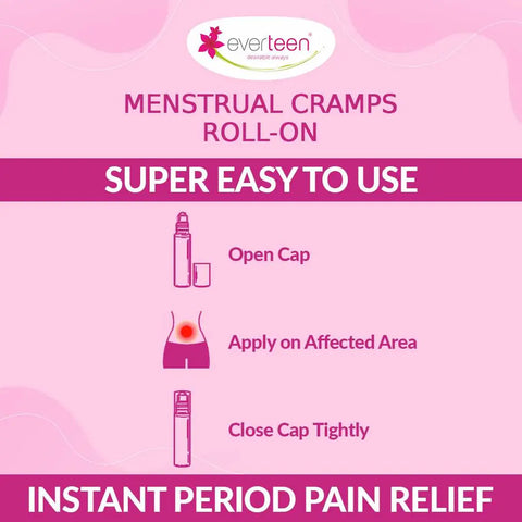 everteen combo 40 XXL Soft Neem Safflower Sanitary Pads with Free Menstrual Period Pain Relief Cramps Roll-On (10ml)