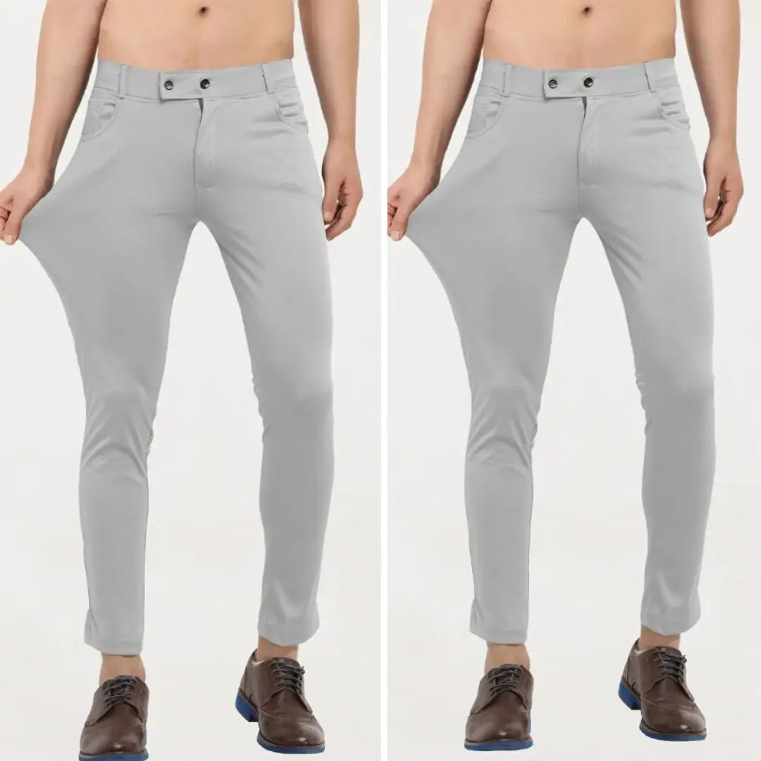 Stretchable Casual Trouser Combo of 2 for Men