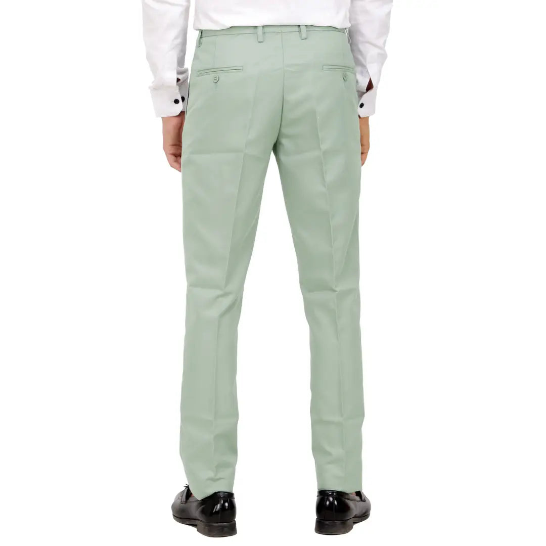 Kundan Men Poly-Viscose Blended Olive Green Formal Trouser ( Pack of 1 Trouser )