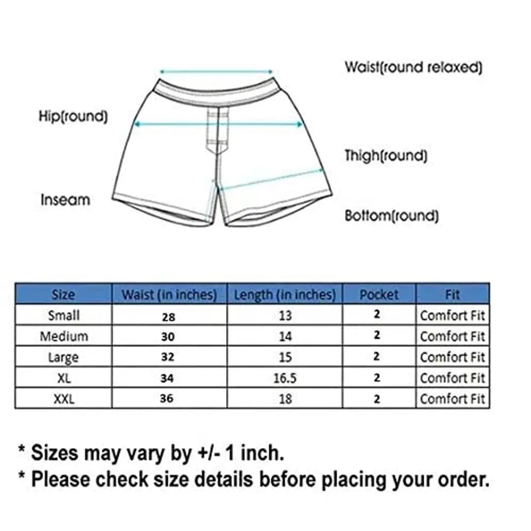 ThreadMonk Soft Cotton Printed Boxer Shorts with Pockets - (Light Pink - XXL)