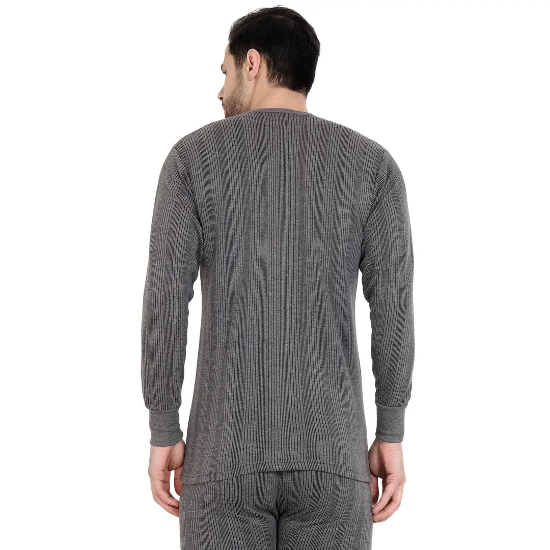 Zeffit Men's Solid Full Sleeve Top Thermal Combo /Upper Wear/Regular Fit Combo Set With Different Color- Grey  Navy