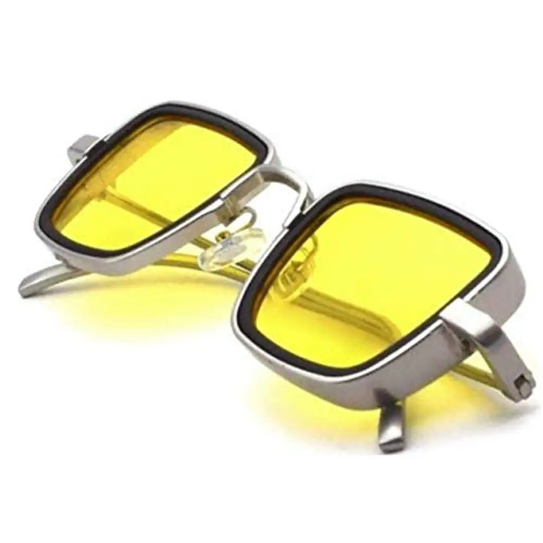 Davidson Metal Body Square Inspired from Kabir Singh Sunglass for Men and Boys (Yellow)