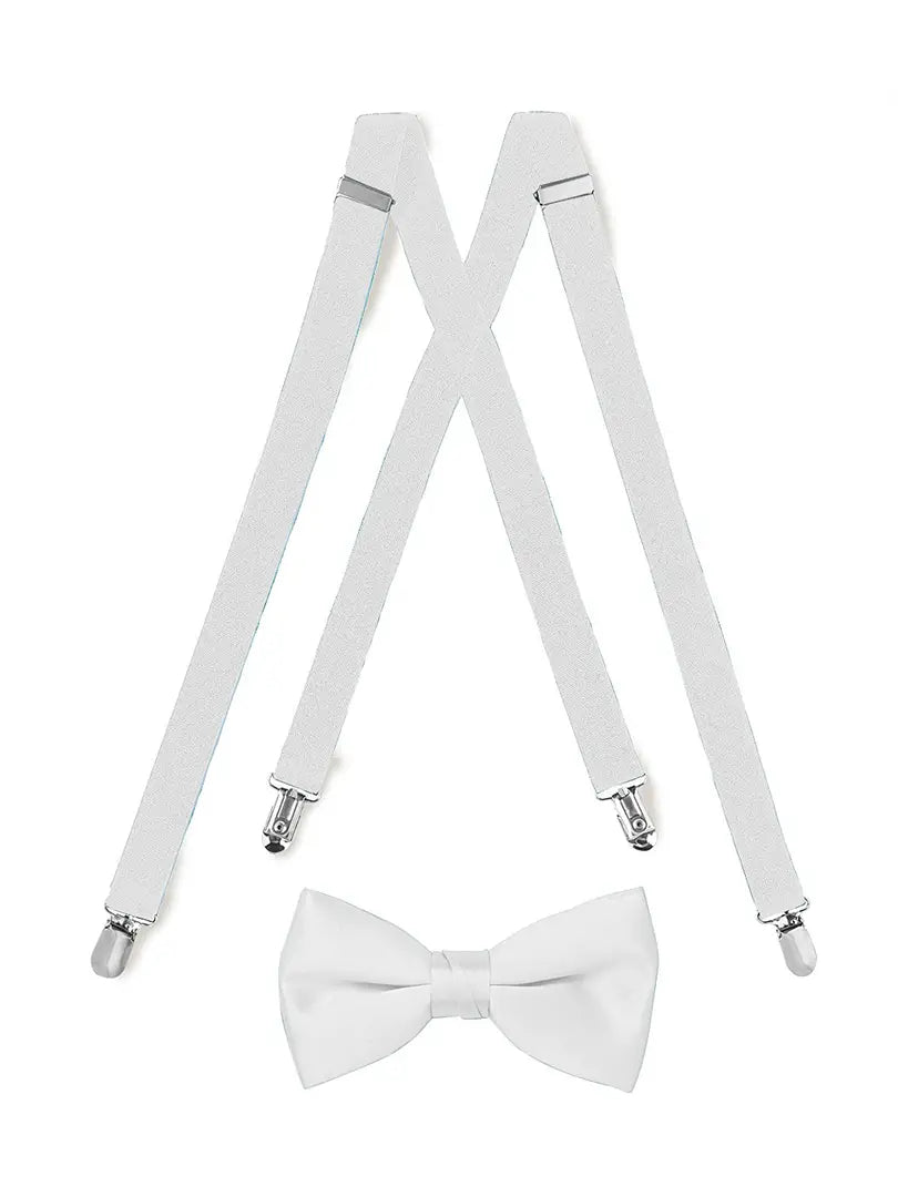 Suspender Belt  Bow White For Men