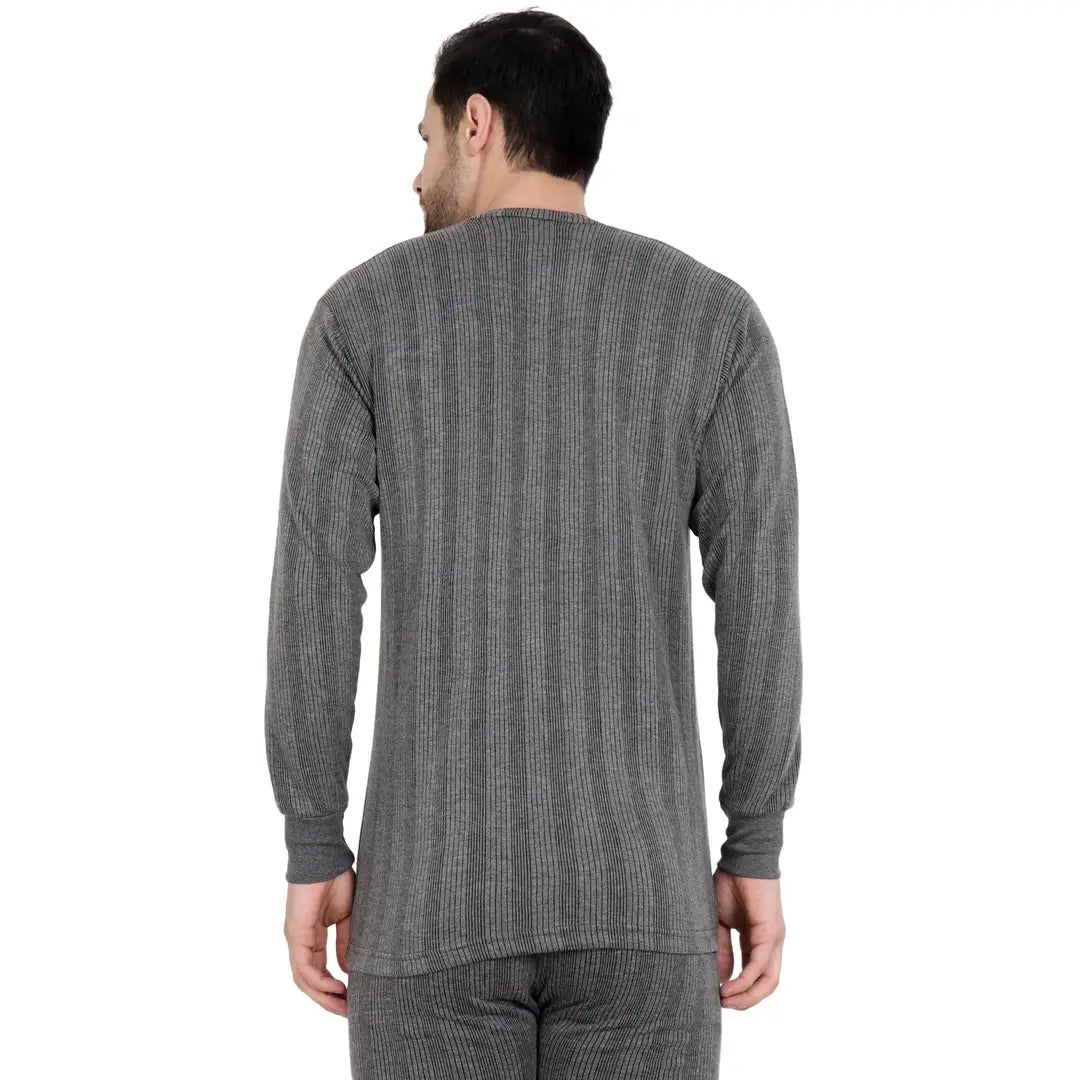 Zeffit Men's Solid Full Sleeve Top Thermal Combo /Upper Wear/Regular Fit Combo Set With Different Color- Grey  Navy