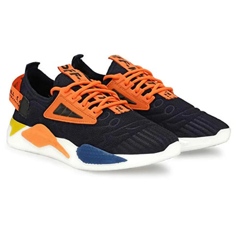 Labbin Men Casual Sneakers Running Sports Shoes in Mesh Lightweight Air Shoes Blue Made in India