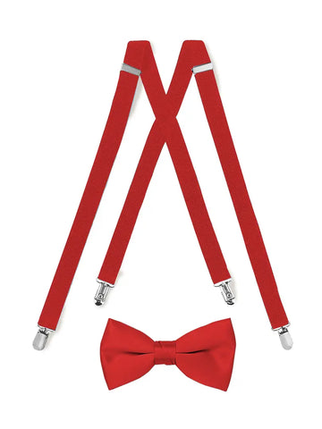 Suspender Belt  Bow Red For Men