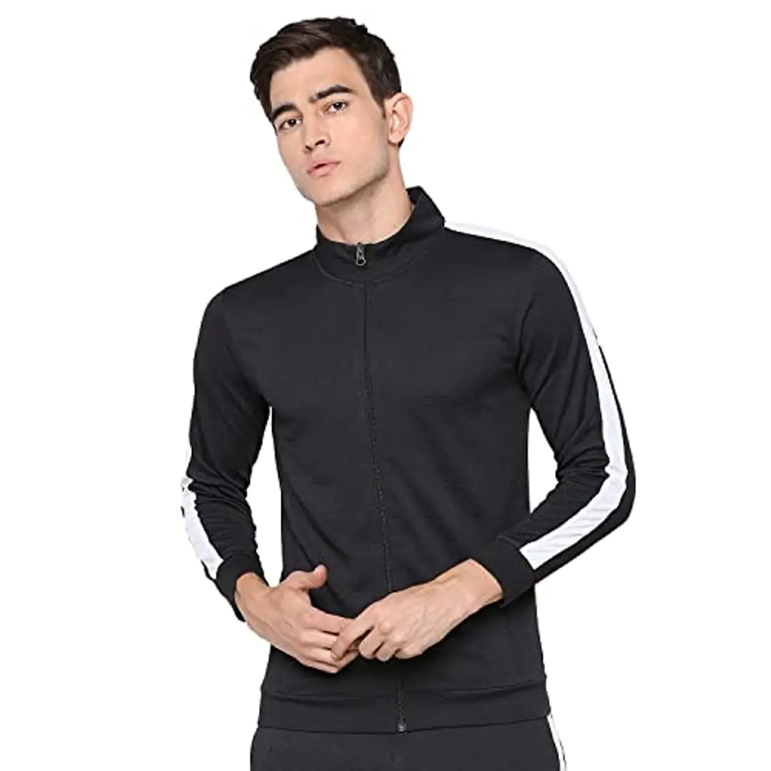 PERFKT-U Men's Gym And Workout Sports Jacket (Black)